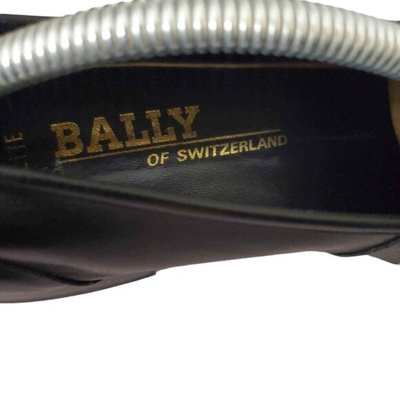 Bally Elite Black Soft Leather Apron Toe Penny Loafers 12 Narrow